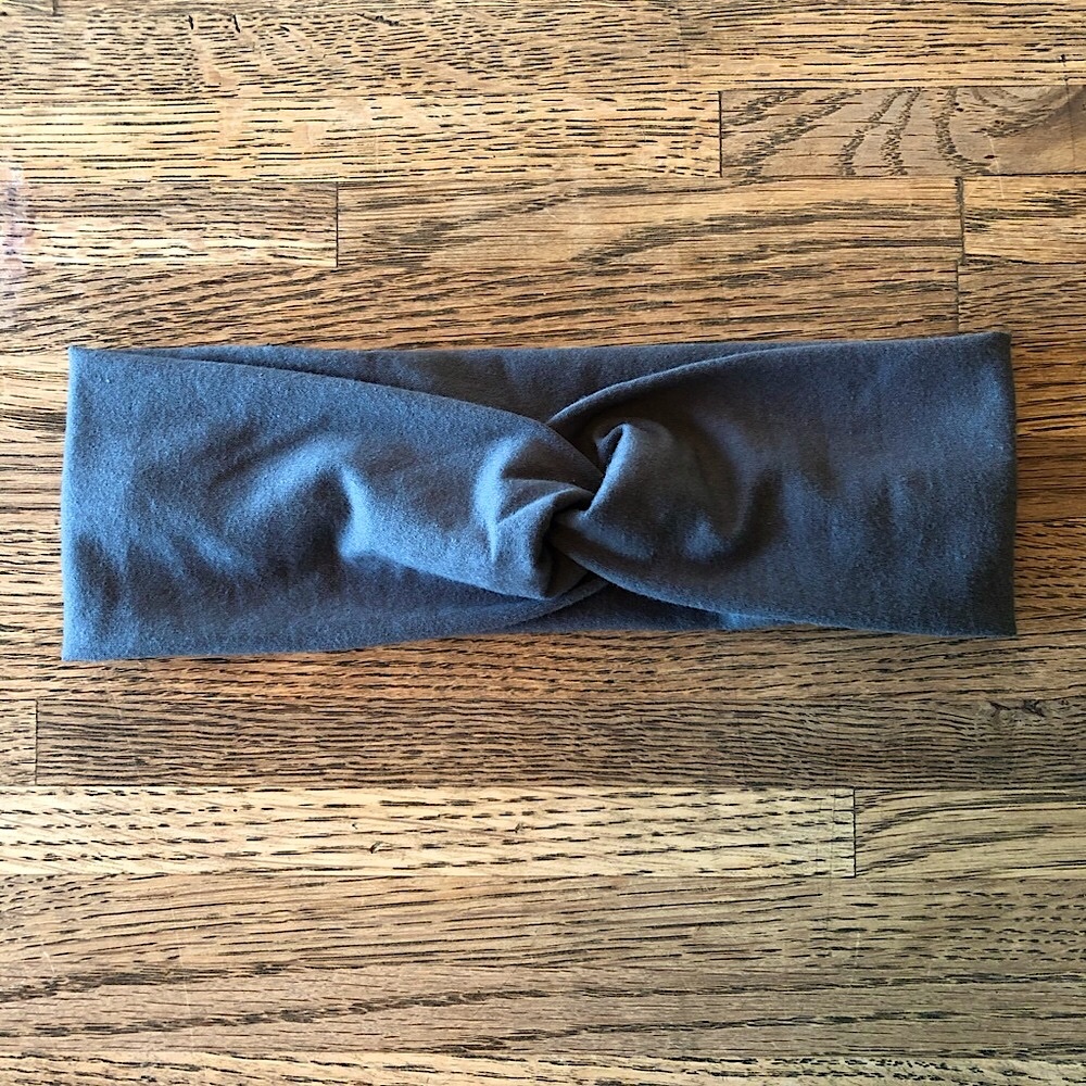Slate Grey Twisted Headband Handmade NEW
